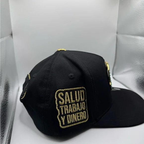 Black and Gold Men's Hat with Iconic Design